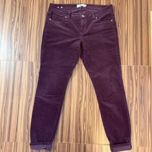 Cabi 3197 Corduroy Jeans Purple Sz 10 Stretch Boho Artsy Preppy Old Money